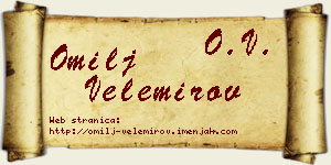 Omilj Velemirov vizit kartica